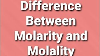 Difference between Molarity and Molality Class 12 Solution in hindi [upl. by Peper706]