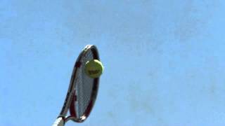 Stosur kick serve Racquet amp ball collision [upl. by Joann]