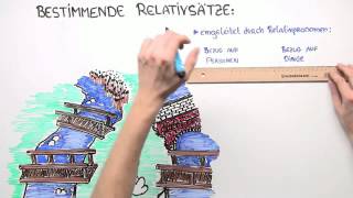 BESTIMMENDE RELATIVSÄTZE MIT WHO WHICH THAT UND WHOSE  ÜBUNGSVIDEO  Englisch  Grammatik [upl. by Oek721]