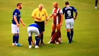 In England Soccer Players Pull Down Their Opponents Pants [upl. by Locin]