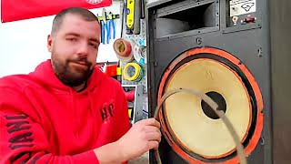 How to Refoam a 15quot Cerwin Vega woofer 153w [upl. by Nitsug75]