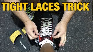 Quick trick to tie your hockey skate laces tighter  Reduce foot slippage [upl. by Rybma]