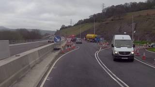 A465 Dualling Brynmawr to Gilwern April 2019 4k UHD video b [upl. by Annia328]