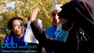 Muslim Man Attacks Hatun Tash at Speakers’ Corner [upl. by Aruasor]