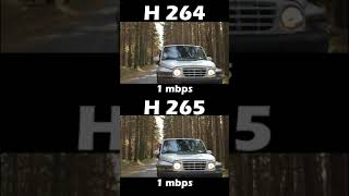 🎬 ¡Mira que gran diferencia Códec H265 vs H264 a tan SOLO 1 Mbps shorts [upl. by Ikim974]