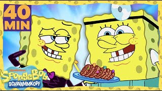 SpongeBob  SpongeBobs lustigste Jobs 40 MINUTEN lang  SpongeBob Schwammkopf [upl. by Adolpho]