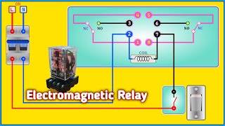 8 Pin Electromagnetic Relay Wiring Diagram [upl. by Alfonse]