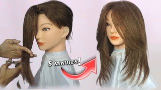 LONG LAYERED HAIRCUT DIY  so easy potong rambut layer [upl. by Skeie]