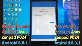 Bypass Google Account Asus Zenpad P024 Android 601 [upl. by Weissberg]