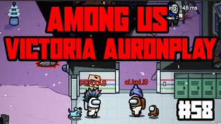 La MEJOR PARTIDA de PERXITAA y AURONPLAY en AMONG US 58 [upl. by Atiuqet]