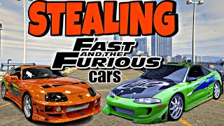 Stealing All quotFAST and FURIOUSquot cars from Car dealership in GTA 5 Part 1 [upl. by Nalro991]