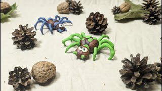 🕷️ How to Make a Chestnut Spider with Playdough  Fun and Easy Fall Craft for Kids 3 🕷️ [upl. by Ahselak18]