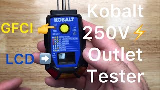 Kobalt 250V⚡️GFCI Receptacle amp Voltage Reader [upl. by Eisiam143]