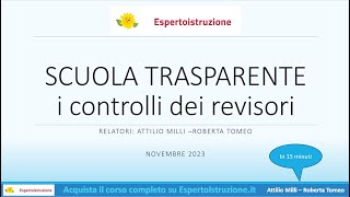 Trasparenza  controlli dei revisori conti dicembre 2023 [upl. by Corley]