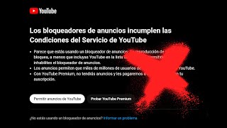 COMO QUITAR EL BLOQUEADOR DE ANUNCIOS DE YOUTUBE  uBlock Origin [upl. by Barbra]