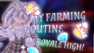 My Farming Routine in Royale high ROBLOX ROYALE HIGH EVENING FALLS UPDATE [upl. by Nimsaj]