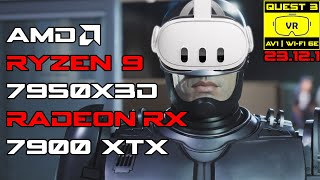 Robocop Rogue City UEVR  Meta Quest 3  AV1 CODEC  WiFi 6E  RX 7900 XTX  R9 7950X3D [upl. by Goldman]