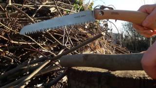 Bushcraft Saw Test  OPINEL Savoie France [upl. by Neeliak]