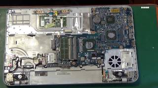 Toshiba Satellite C855 no system start Graphic card repair [upl. by Annod]