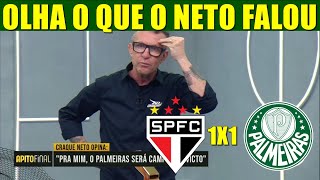 NETO FALOU APOS SÃO PAULO 1 X 1 PALMEIRAS PELO PAULISTÃO 2024 [upl. by Onstad744]