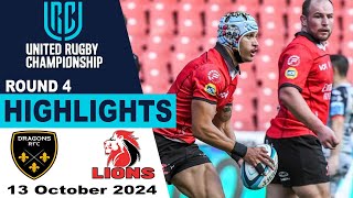 Highlights  Dragons RFC vs Emirates Lions  Round 4  United Rugby Championship 202425 [upl. by Aihsein]