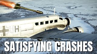 Satisfying Airplane Crashes amp Emergency Landings V273  IL2 Sturmovik Flight Simulator Crashes [upl. by Cromwell]