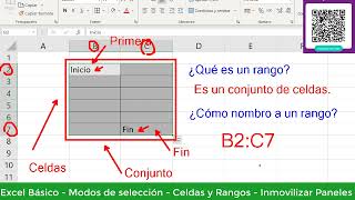 Capitulo 02  Modo de selección celdas rangos e inmovilizar en Excel Básico [upl. by Rosol]