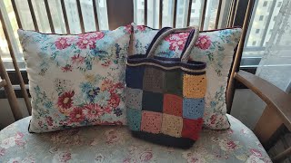 모티브 에코백 코바늘뜨기How to crochet a motif bag [upl. by Talia405]