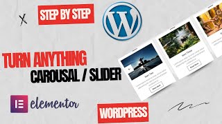 Turn Anything into a CAROUSELSLIDER Easily  Elementor Nested Carousel [upl. by Phenica]