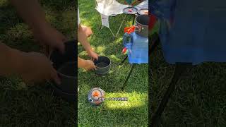 Outdoor camping picnic pot and kettle set easy to carry picnic essential its camping season [upl. by Anir]