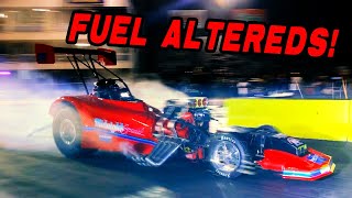 Fuel Altereds Forever Raw video of Nitro and Methanol burning Outlaw Fuel Altereds doing battle [upl. by Kaliope]