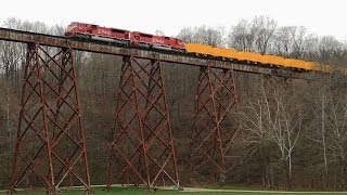 Indiana Railroad HWSA Tulip Trestle 4142014 [upl. by Arda]