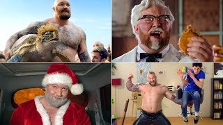 The Best of Thor Bjornsson The Mountain From Game Of Thrones Funny Commercials [upl. by Aemat]