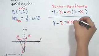 Ecuación de la altura en un triángulo  geometría analítica PARTE 1 [upl. by Adnanref]