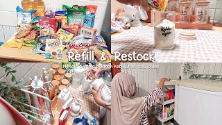 REFILL amp RESTOCK  MENATA BELANJA BULANAN  Kitchen Organization [upl. by Robson]