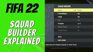 FIFA 22 Squad Builder Explained [upl. by Mortensen239]