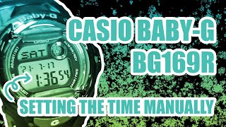 SETTING THE TIME amp DATE ON CASIO BABYG BG169R [upl. by Eelimaj]