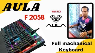 AULA f2058 mechanical RGB keyboardbangla review gaming kebored [upl. by Ros9]