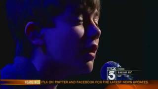 Greyson Chance  KTLA live performance Unfriend You  September 15 2011 [upl. by Henka180]