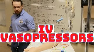 How to set up IV Vasopressors Dopamine Epi Norepi Levophed Vasopressin using Dial Flow NYC REMAC [upl. by Aleakim887]