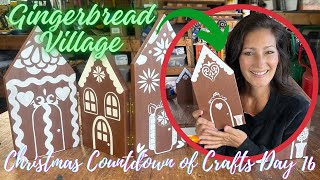 MAKING A GINGERBREAD VILLAGE CHRISTMAS COUNTDOWN OF CRAFTS DAY 16 EASY CRAFT [upl. by Ahsaeyt804]