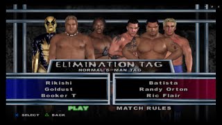 HCTP FULL MATCH Evolution vs Booker T amp Goldust amp Rikishi Elimination 6man tagmatch smackdown wwe [upl. by Lietman134]