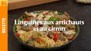 Linguines aux artichauts et au citron [upl. by Fons]