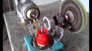 Motor Stirling caseiro teste 2 [upl. by Odnaloy]