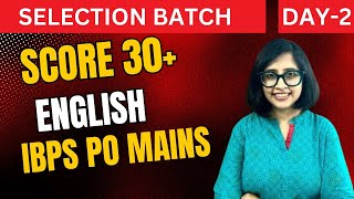 IBPS PO MAINS ENGLISH 2024SELECTION BATCH DAY2 SBI CLERK MAINS English by Anwesha [upl. by Hatokad]