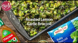 Roasted Lemon Garlic Broccoli Recipe [upl. by Ayikahs]