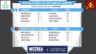 McCrea FS West of Scotland v Langside [upl. by Carie]