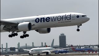 Japan Airlines OneWorld Livery Boeing 777346ER – LAX July 11 2024 [upl. by Ecyned]