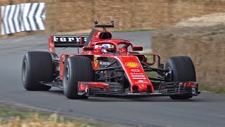 2018 Ferrari F1 SF71H In Action  PURE SOUND Accelerations FlyBys amp Donuts [upl. by Eener132]