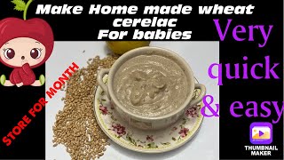 how to make cerelac at home wheat cerelac for babies  fruit cerelac home made baby food [upl. by Adiari838]